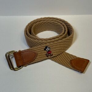 Vintage 1” Wide Walt Disney JG Hook Mickey Mouse Woven Belt